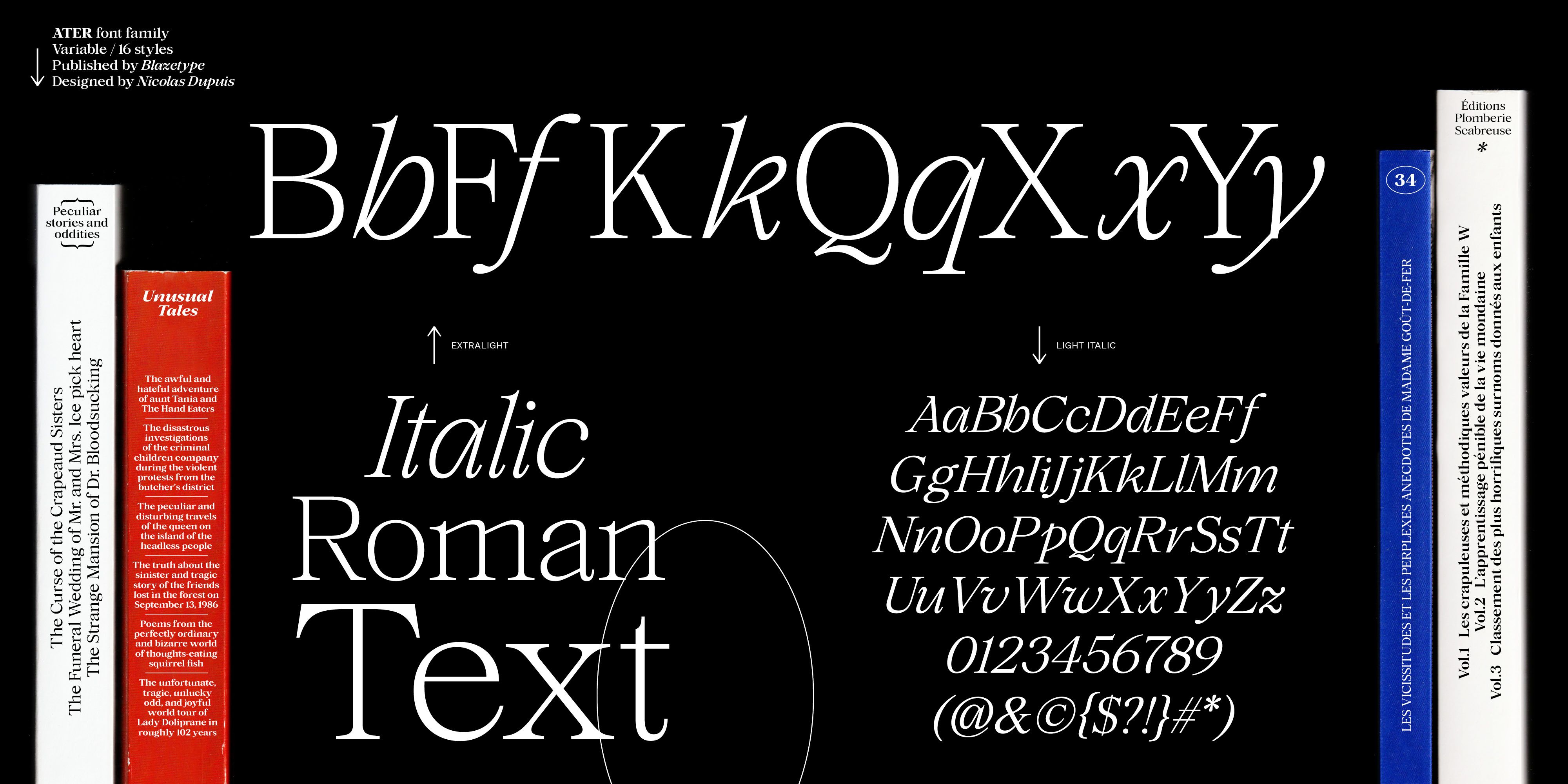 Ater 폰트 스펙시멘 3