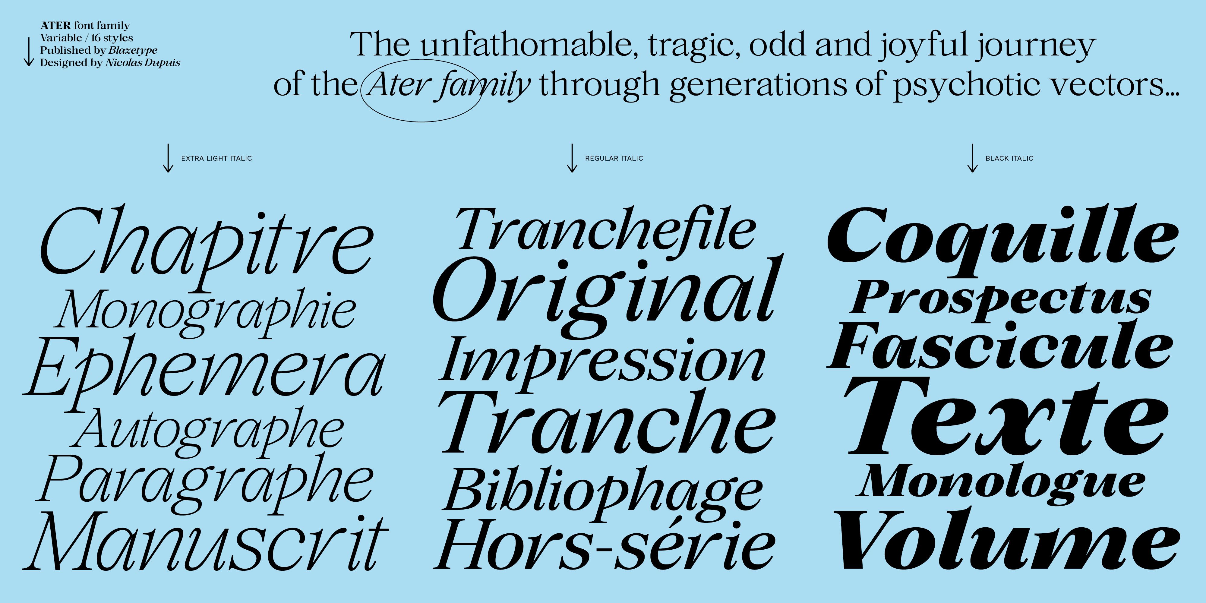 Ater 폰트 스펙시멘 4
