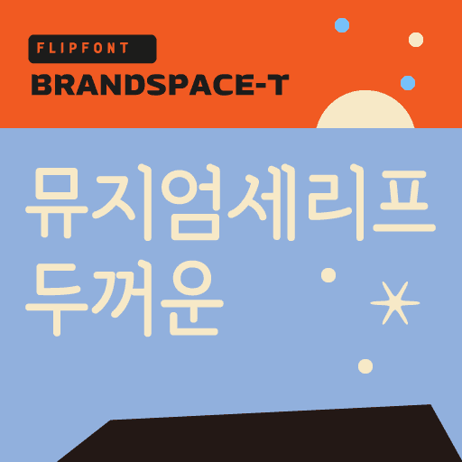 BST뮤지엄세리프두꺼운 플립폰트 앱 아이콘