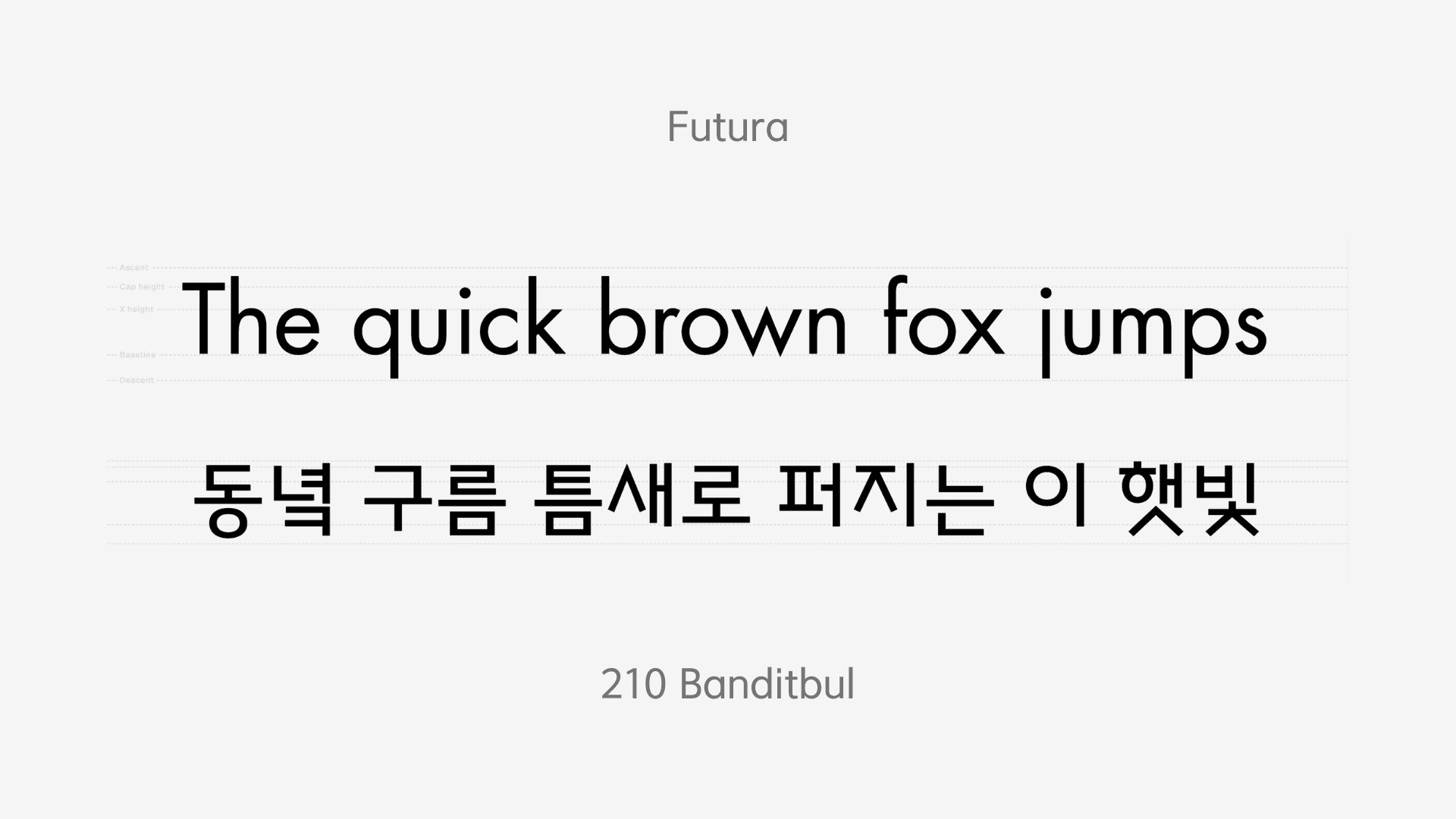 Avenir与210云朵哥特体字体搭配示例