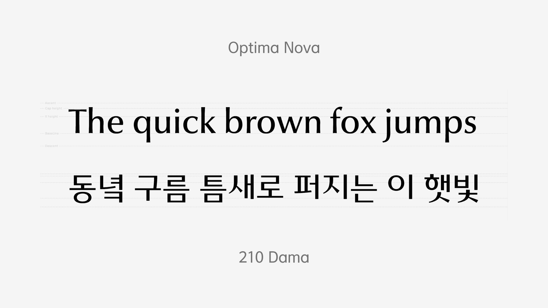 Optima与210拾取字体搭配示例