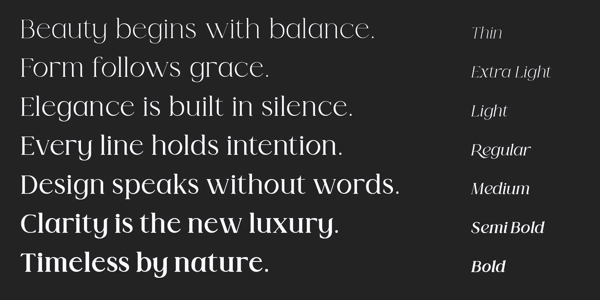 Valore 폰트 스펙시멘 2