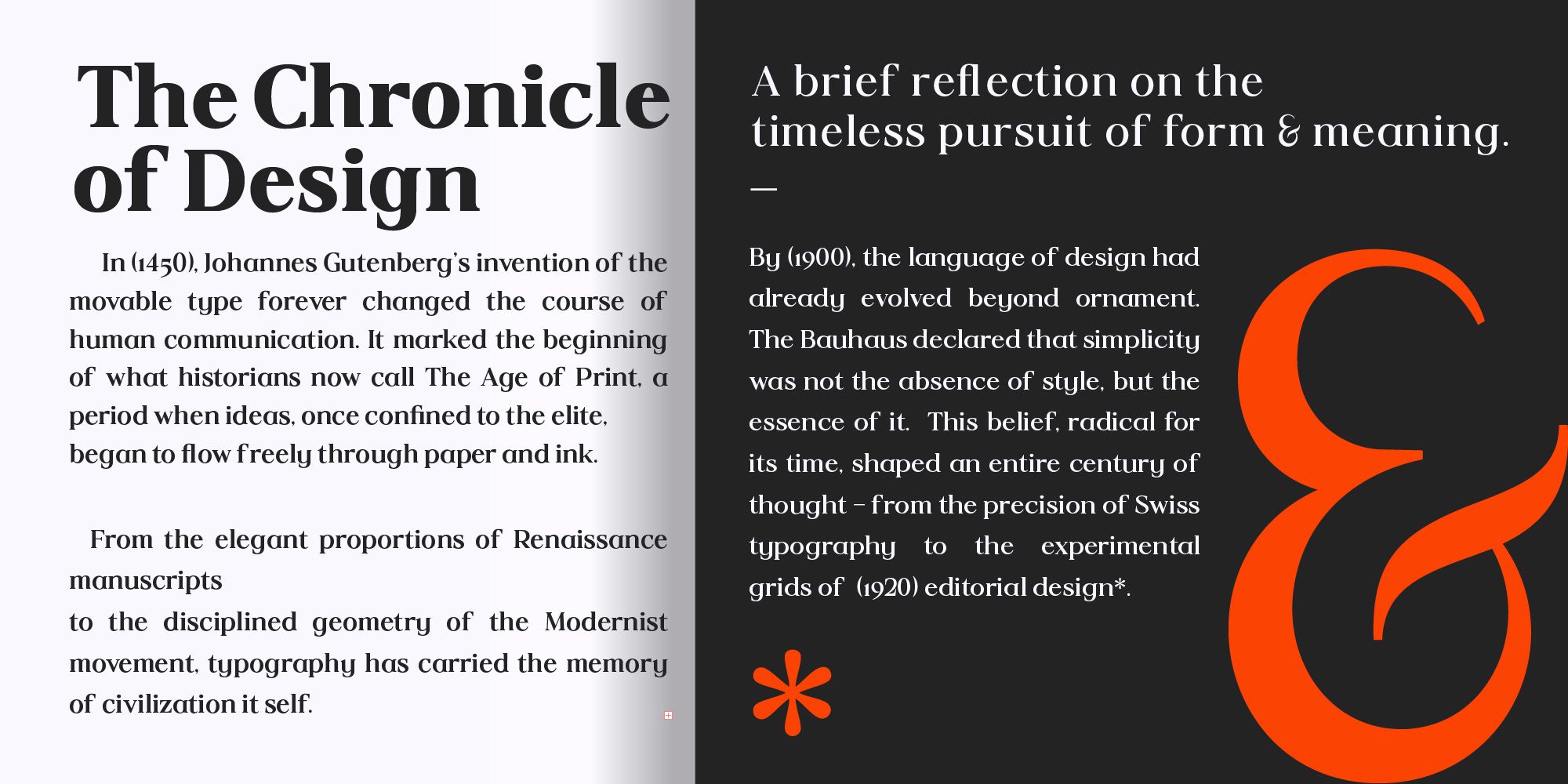 Valore 폰트 스펙시멘 4